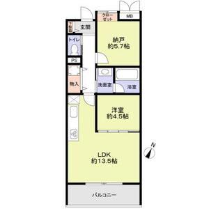 THE TAKASUNA KULTURCE(1SLDK/1階)の間取り写真