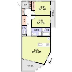 THE TAKASUNA KULTURCE(2LDK/3階)の間取り写真