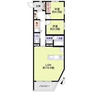 THE TAKASUNA KULTURCE(2LDK/1階)の間取り写真