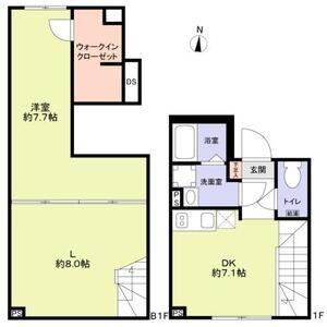 VISTA MAGOME(1LDK/1階)の間取り写真