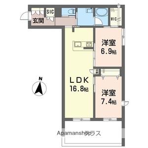 ウインド シュピール(2LDK/1階)の間取り写真