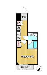 SHOKEN RESIDENCE川崎生田(1K/1階)の間取り写真
