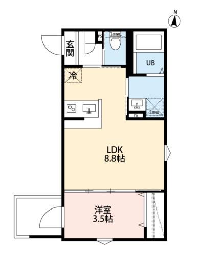ROBOT HOME 桃浜町(1LDK/2階)の間取り写真