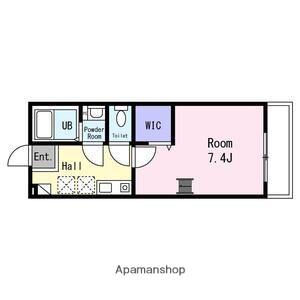 シュガール御所山TWO(1K/1階)の間取り写真