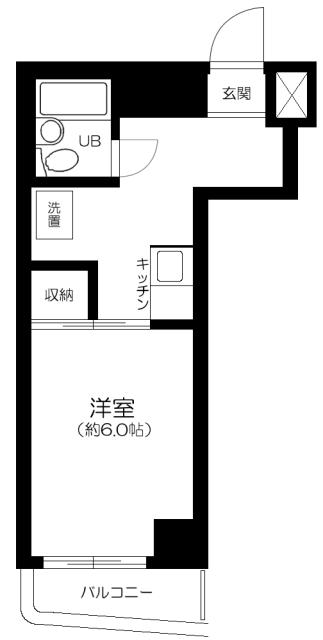 セブンスターマンション第8五反田(1K/9階)の間取り写真