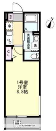 FLORACION(1K/2階)の間取り写真