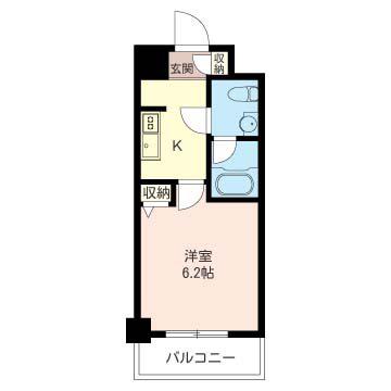 LASANTE品川シーサイドⅡ(1K/1階)の間取り写真