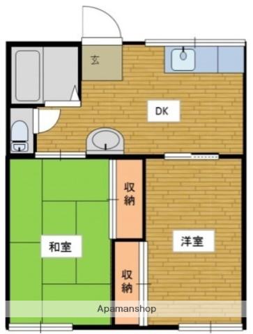 清和ハイツA棟(2DK/1階)の間取り写真
