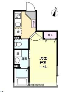 ベイルームスイート鶴見市場(1K/2階)の間取り写真
