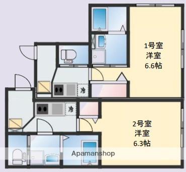 FELICE吉野町ANNEX(1K/2階)の間取り写真