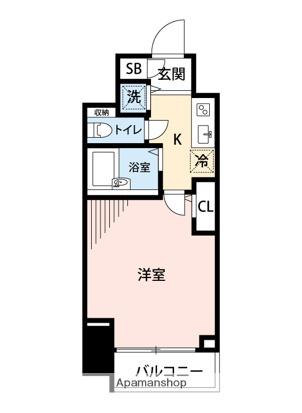 プロシード新横浜(1K/2階)の間取り写真