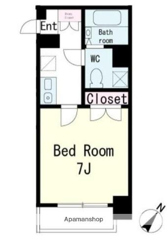 プラスパ鶴見(1K/6階)の間取り写真