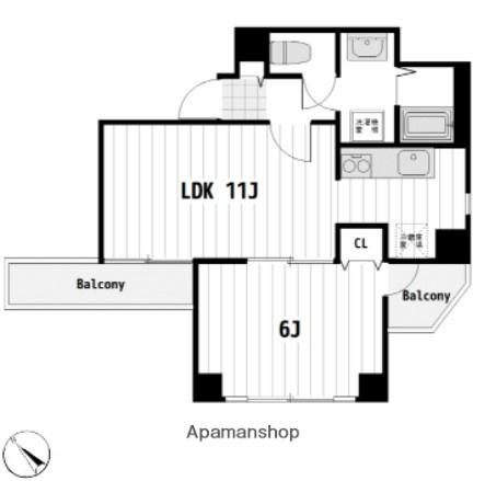 モンシャトー鶴見成和(1LDK/7階)の間取り写真