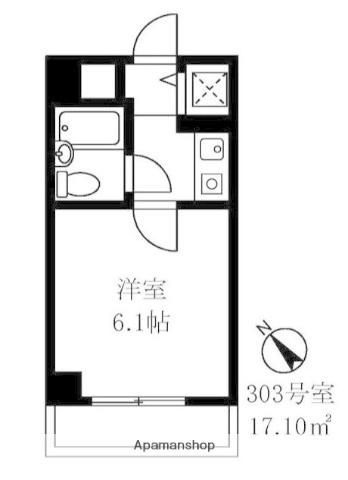 ドミトリーゴコー(1K/3階)の間取り写真