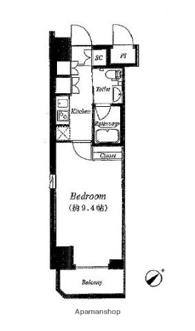 ライジングプレイス石川町 10階階 間取り