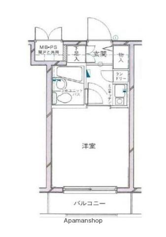 クリオ阪東橋壱番館(1K/4階)の間取り写真