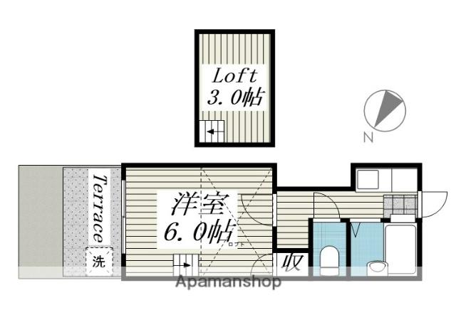 レオパレスブランカ(1K/1階)の間取り写真