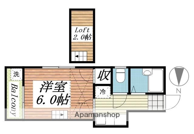 レオパレスブランカ(1K/2階)の間取り写真