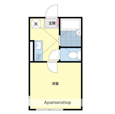 リーヴェルポート横浜ウエスト2(1K/2階)の間取り写真