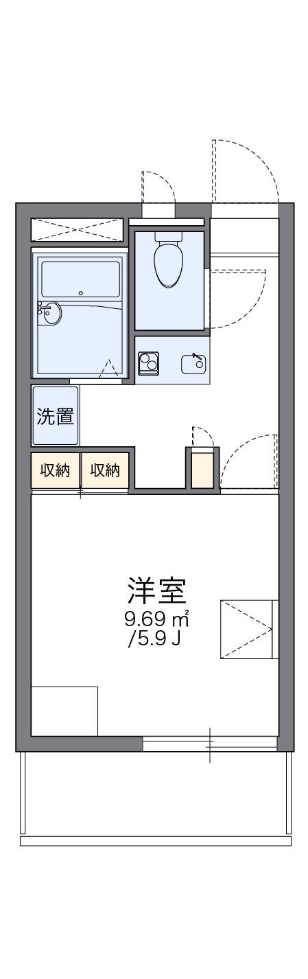 レオパレスエヴァーグリーン白幡Ⅱ(1K/2階)の間取り写真