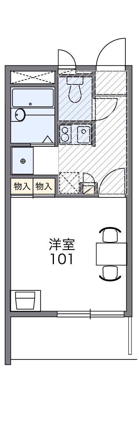 レオパレスアルファヒルズ(1K/3階)の間取り写真