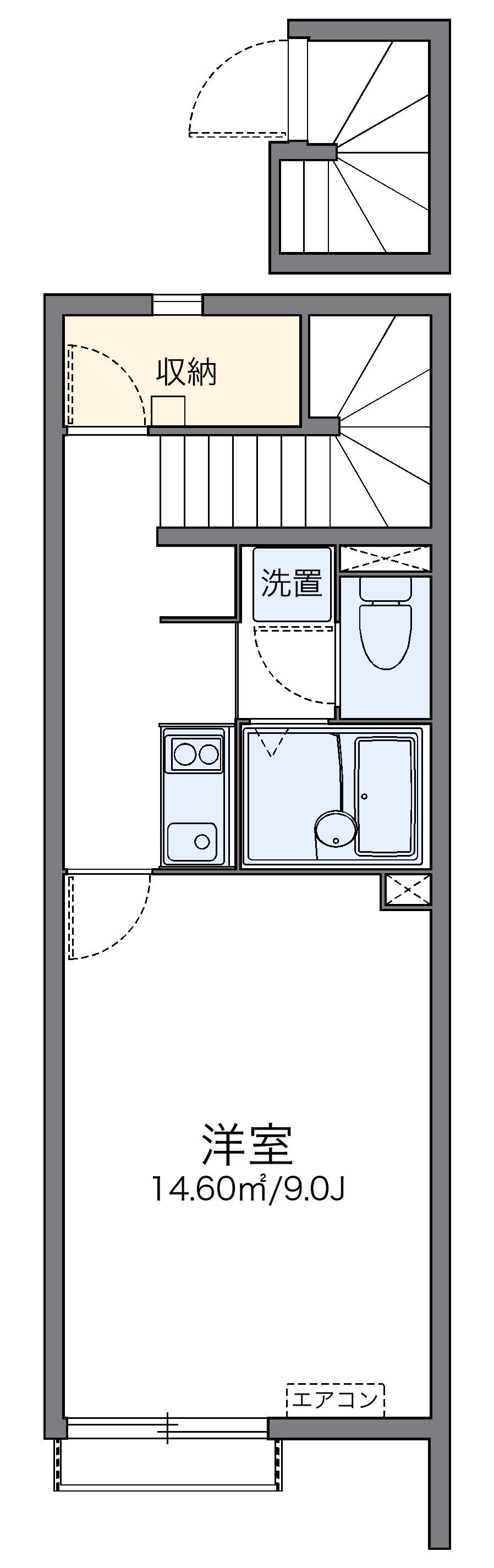 レオネクストソワ メゾンⅣ(1K/2階)の間取り写真