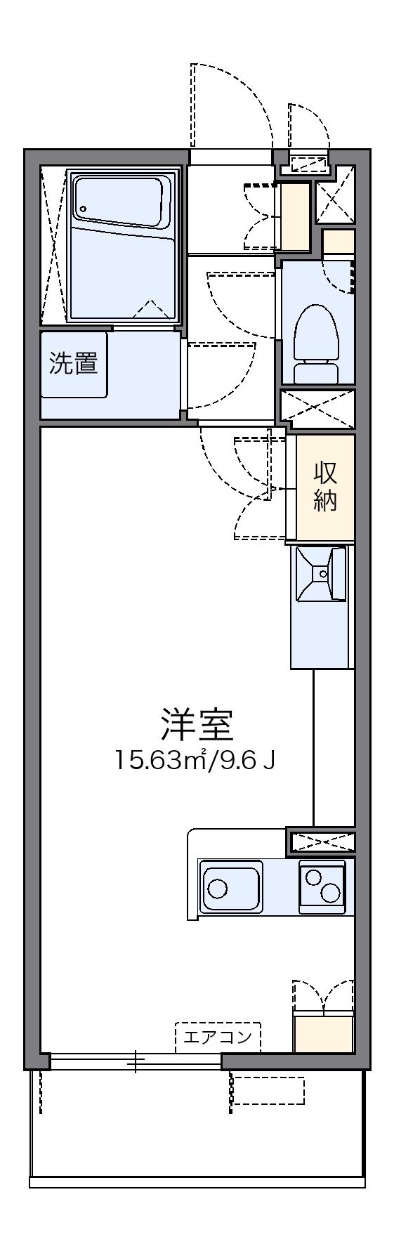 レオネクストクレスト夢見ヶ崎(ワンルーム/3階)の間取り写真