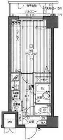 グランド・ガーラ横浜関内 8階階 間取り