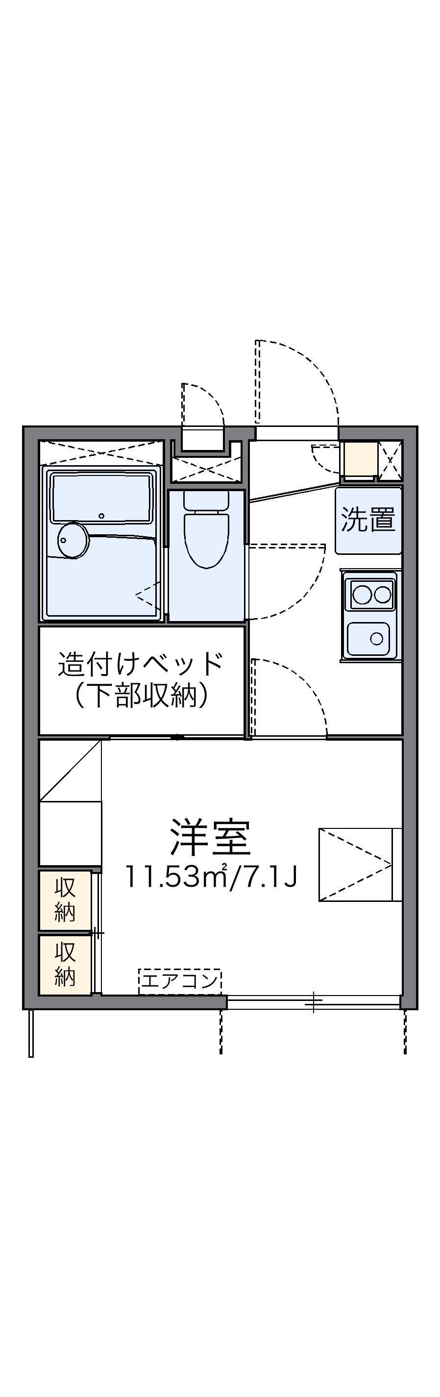 レオパレスガーデンむつみ 1階階 間取り