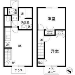 プランドール横濱ＩＩ(2DK)の間取り写真