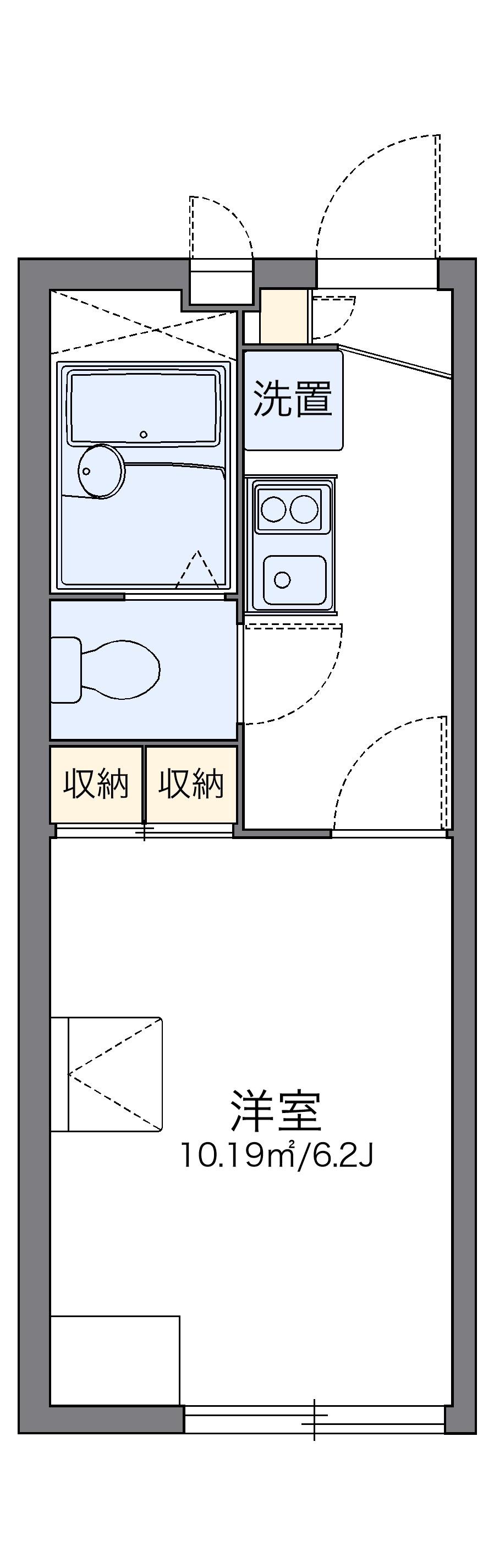 レオパレスマルスンⅡ(1K/2階)の間取り写真