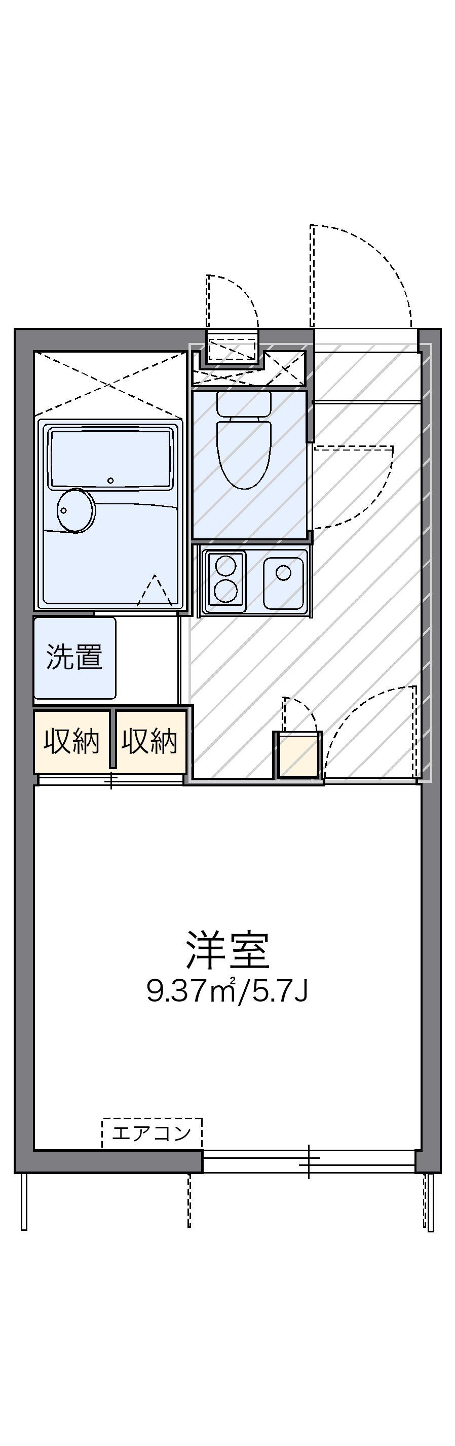 レオパレス時Ⅱ 1階階 間取り