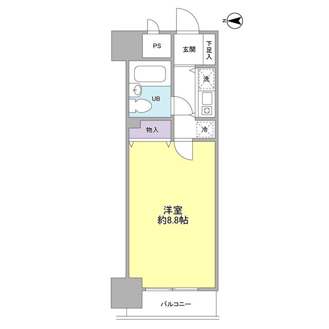 東急ドエルアルス淵野辺3丁目(1K/2階)の間取り写真