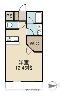 クレステージヒルズ(ワンルーム/4階)の間取り写真