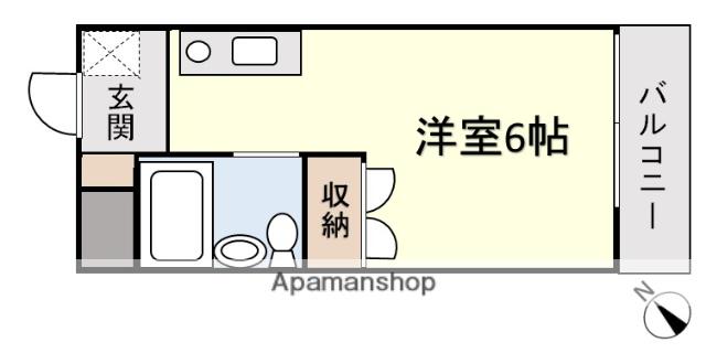 ドルフ伊勢原NO.8(ワンルーム/2階)の間取り写真