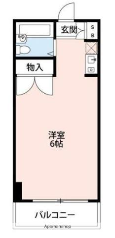 ブランニュー本厚木(ワンルーム/2階)の間取り写真