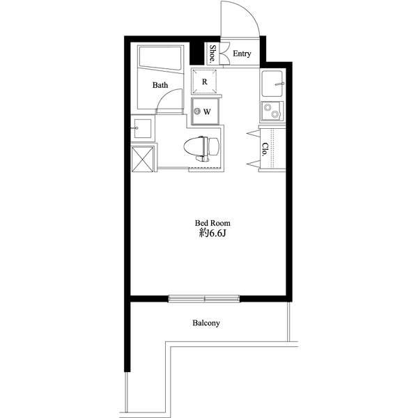 エフパークレジデンス妙蓮寺(ワンルーム/3階)の間取り写真