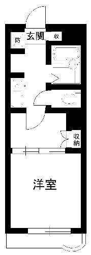 メゾン・ド・アンティーム(2K/4階)の間取り写真