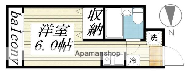 メゾン・ド・フレシール(ワンルーム/3階)の間取り写真