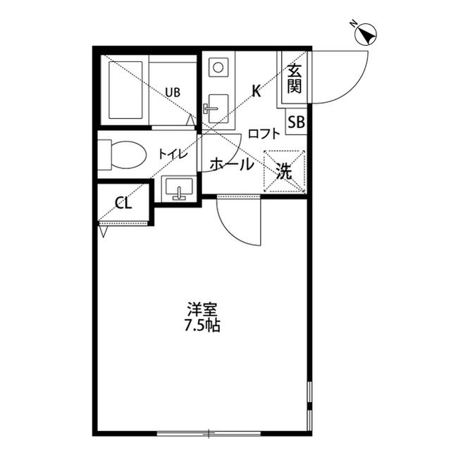 アルスハイツ(1K/1階)の間取り写真