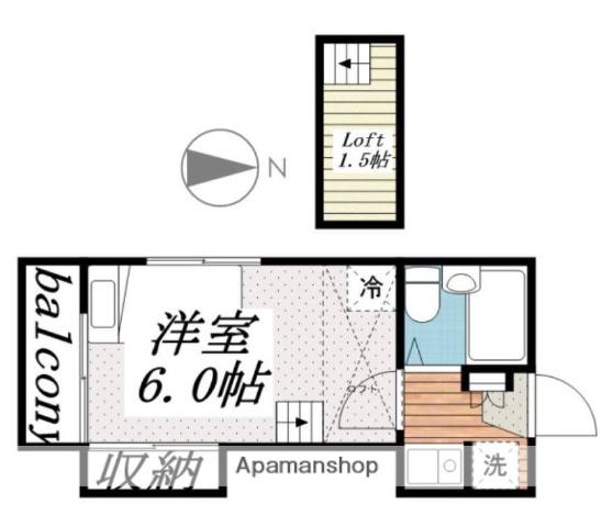 戸塚第22レジデンス(1K/1階)の間取り写真