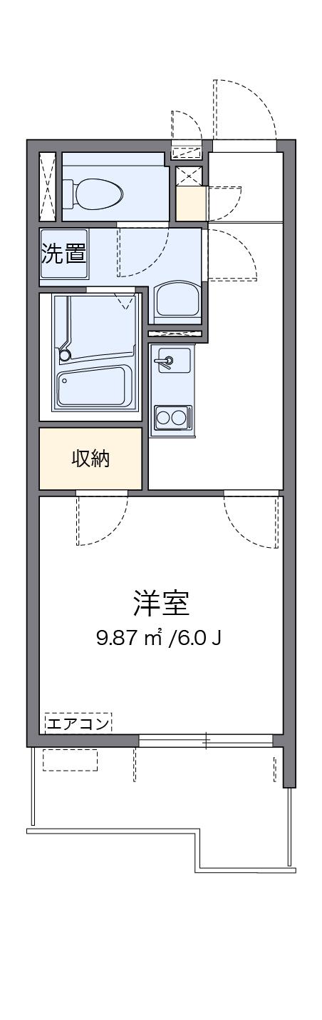 クレイノエスポワールK(1K/3階)の間取り写真