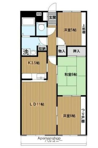フォレストヒルズ磯子 7階階 間取り