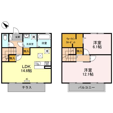 ミッテルドルフⅡ(2LDK)の間取り写真