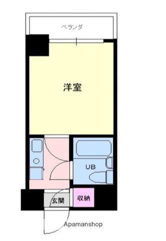 ビューハイム(1K/2階)の間取り写真