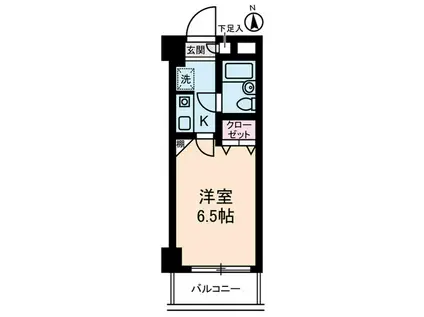 ベルメゾン川崎Ⅰ(1K/3階)の間取り写真