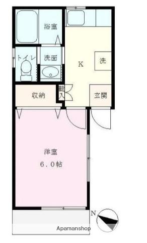 シャルマンミヨ(1K/2階)の間取り写真