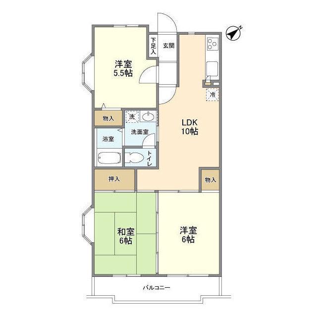 パークサイド鷺沼(3LDK/5階)の間取り写真