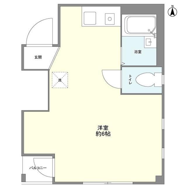 プチメゾン深沢(1K/2階)の間取り写真