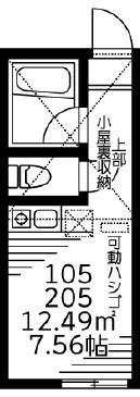 ボンブラン白楽(ワンルーム/1階)の間取り写真